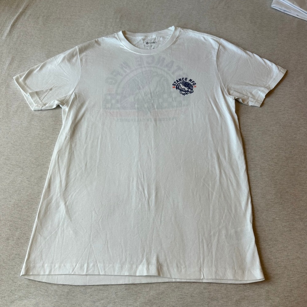 Stance MFG White Graphicâ T-Shirt Mens Medium Eagle Snake Stitched Different Tee